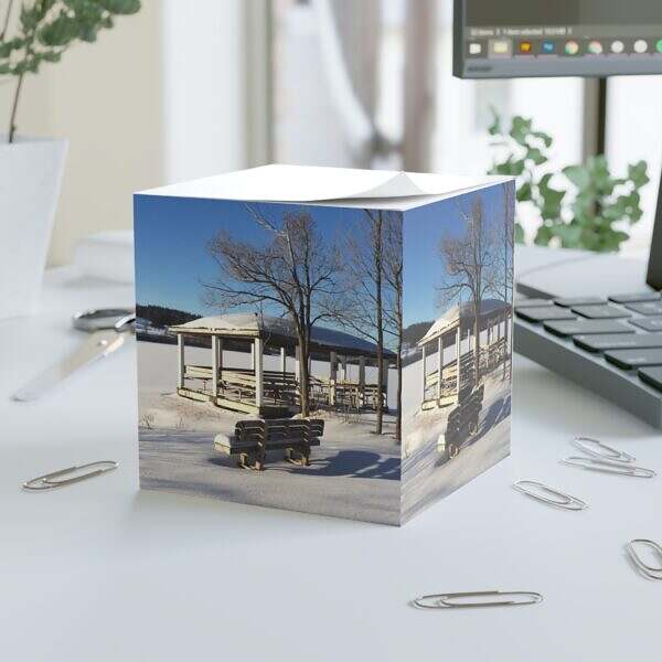 Lily Dale Boathouse Note Cube - Perfect for Home Office & Spirituality Enthusiasts