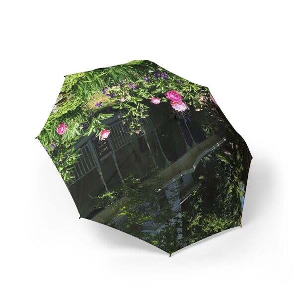 Romantic House with Flowers Umbrella – Stylish Protection for Rainy Days - Image 2