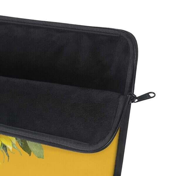 Sunflower Floral Laptop Sleeve - Bright and Stylish Tech Accessory - Image 3