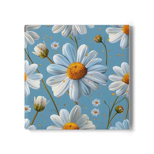 Daisy Floral Ceramic Coaster - Motivational Home Decor - Image 5
