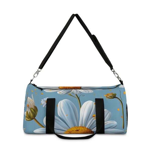 Floral Print Duffel Bag – Perfect for Travel and Fitness - Image 3