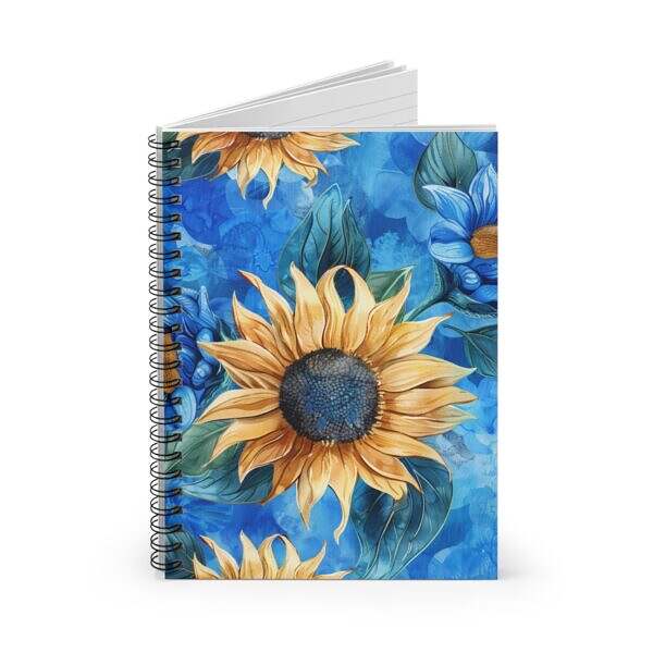 Sunflower Spiral Notebook - Be Proud of Yourself - Image 2