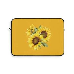 Sunflower Floral Laptop Sleeve - Bright and Stylish Tech Accessory