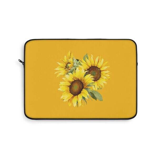 Sunflower Floral Laptop Sleeve - Bright and Stylish Tech Accessory