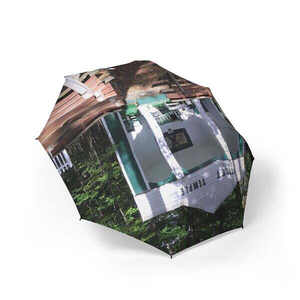 Forest Temple Umbrella – Stylish Protection for Rainy Days - Image 2