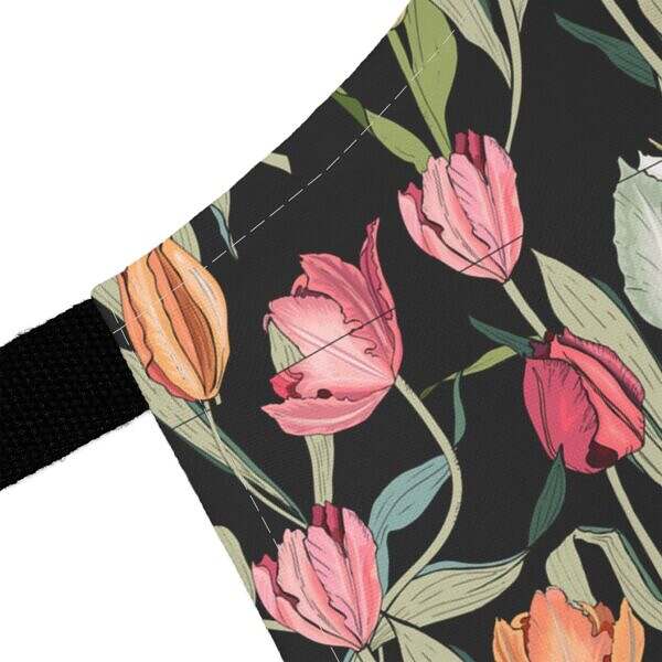 Floral Apron with 5-Color Straps – Perfect for Cooking and Crafting - Image 4