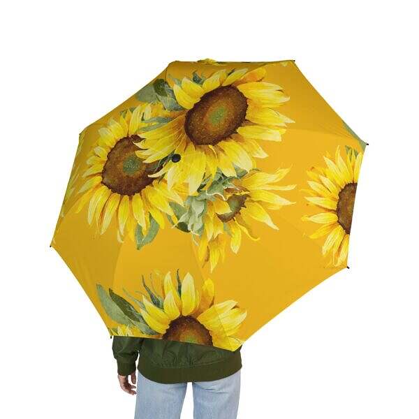 Yellow Sunflower Umbrella – Stylish Protection for Rainy Days - Image 4