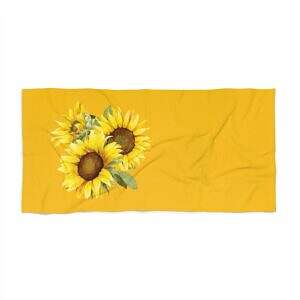 Sunflower Beach Towel - Vibrant Yellow Summer Essential