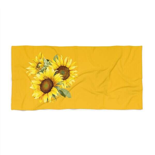 Sunflower Beach Towel - Vibrant Yellow Summer Essential