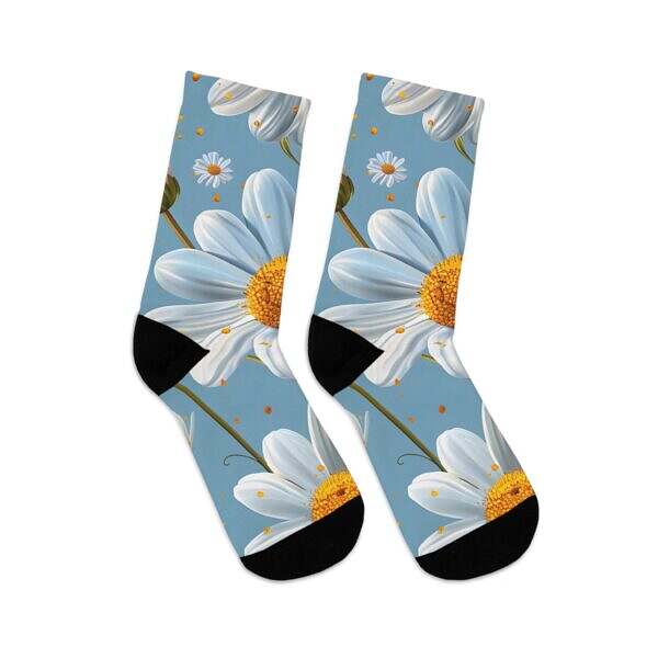 Bloom with Every Step – Daisy Print Crew Socks - Image 6