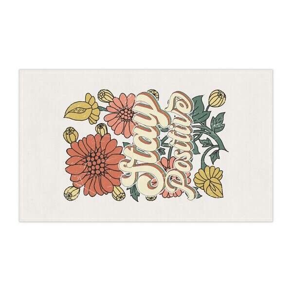 Stay Positive Floral Tea Towels – Brighten Your Kitchen Decor - Image 3
