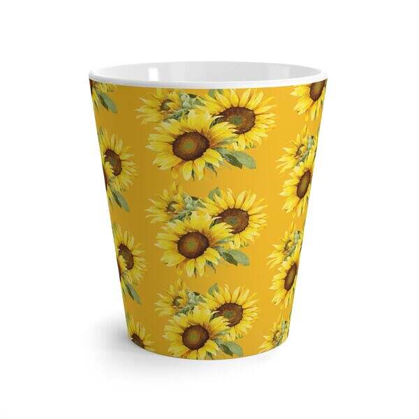 Sunflower Latte Mug - Stay Positive Inspirational Coffee Cup - Image 2
