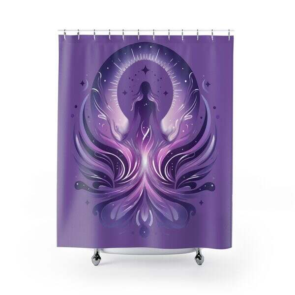 Talk With Colleen Signature Purple Shower Curtain - Image 2