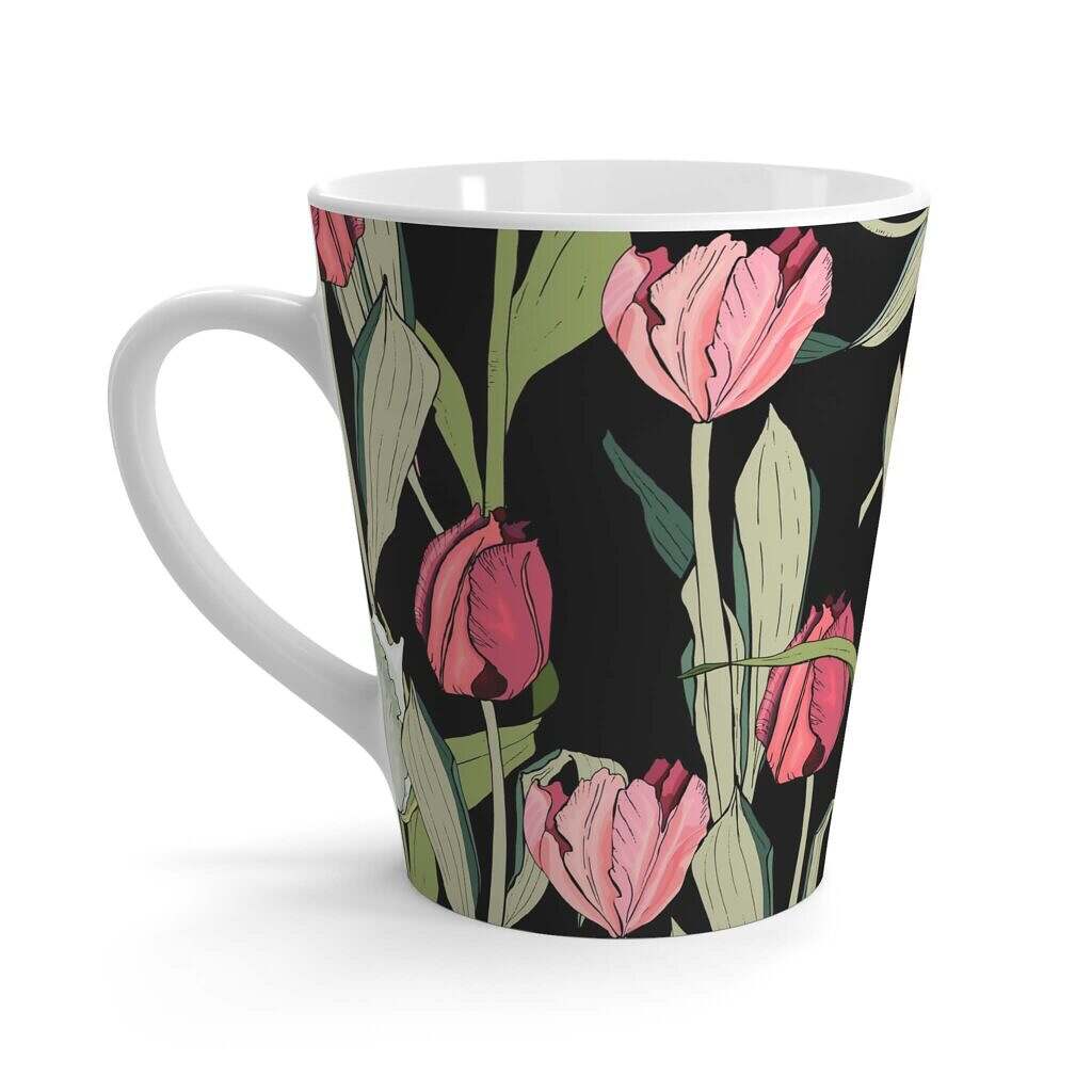 Tulips Latte Mug &ndash; Perfect Gift for Flower Lovers & Spring Celebrations