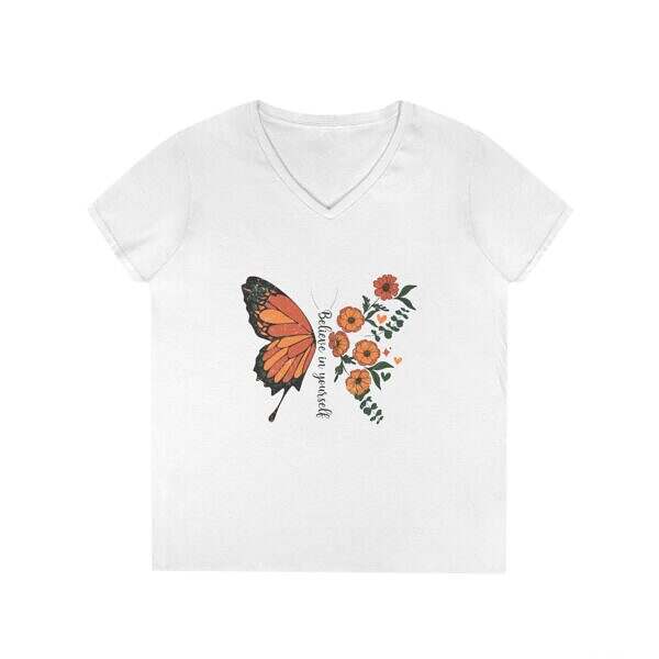 Inspirational V-neck Shirts – Empowering V-Neck T-Shirt for Women - Image 8