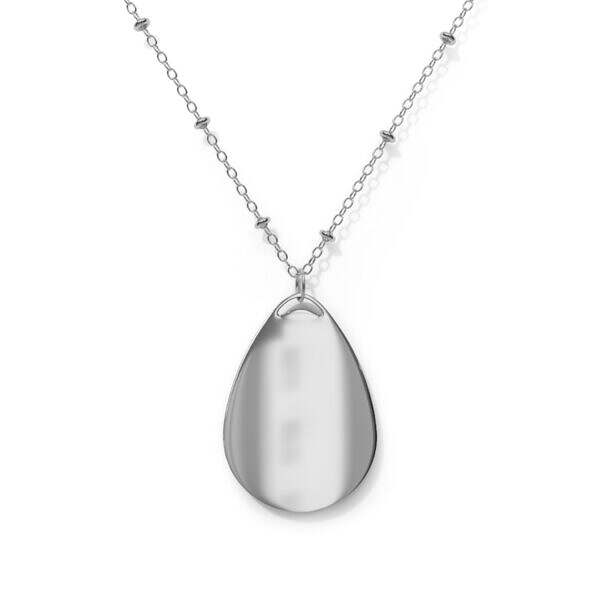 Radiant Oval Necklace with Ethereal Design – A Spiritual Sparkle for Every Celebration - Image 2
