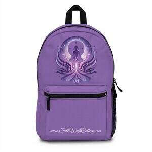 Talk With Colleen Purple Backpack for Spiritual Journeys