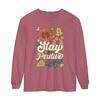 Stay Positive Long Sleeve T-Shirt - Unisex Floral Design for Mindfulness - Image 22