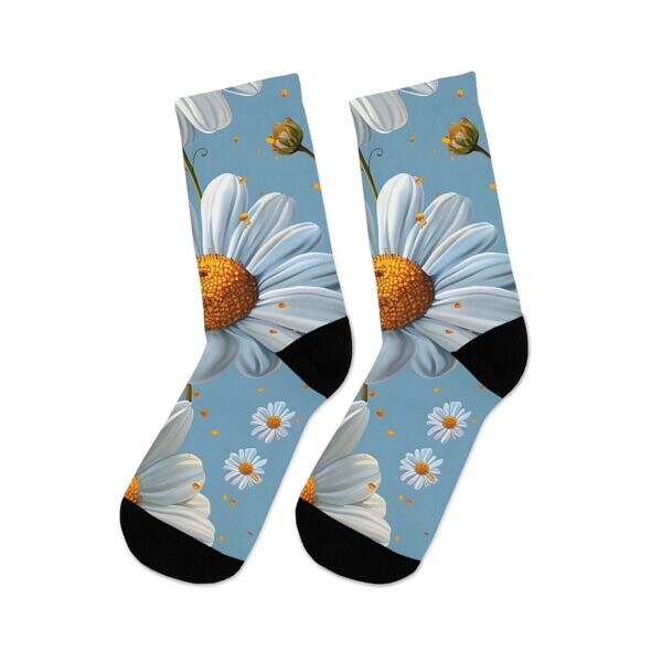 Bloom with Every Step – Daisy Print Crew Socks - Image 5