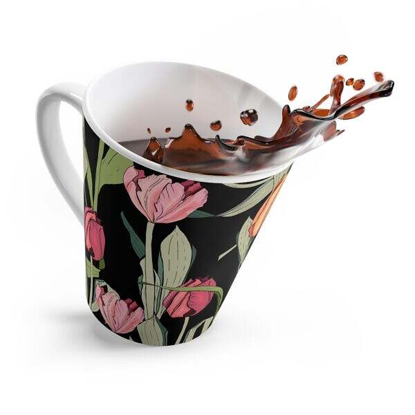 Tulips Latte Mug – Perfect Gift for Flower Lovers & Spring Celebrations - Image 4