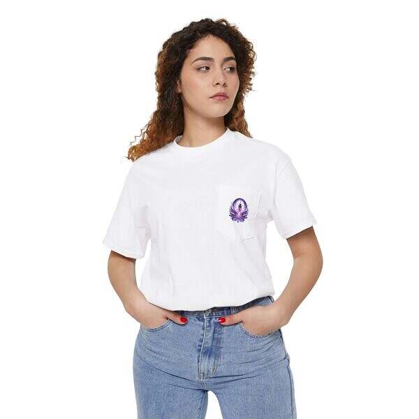 Talk With Colleen Unisex Heavy Cotton Pocket Tee – Everyday Comfort with Signature Style - Image 6