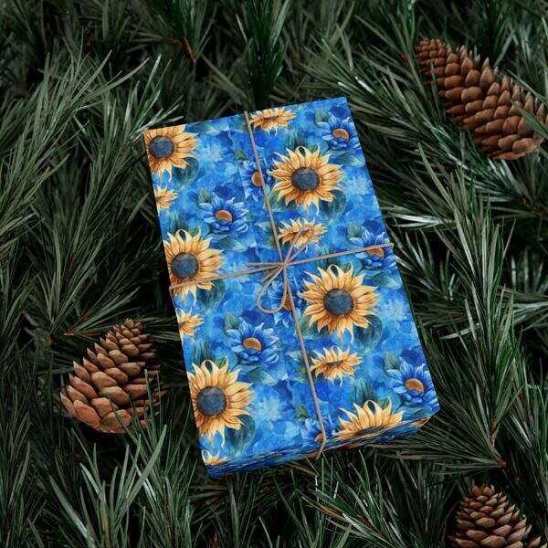 Sunflower Gift Wrap Papers – Floral Wrapping Paper for Special Occasions - Image 4