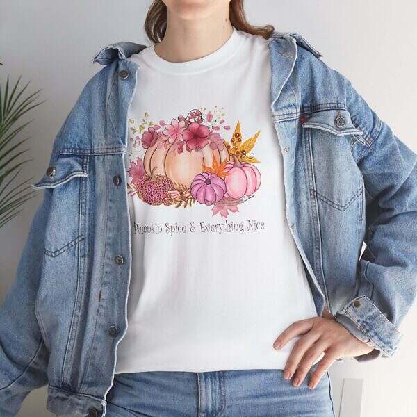 Fall Pumpkin Spice Unisex Heavy Cotton Tee - Image 7