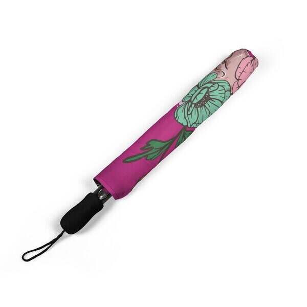 Strong Pink Butterfly Umbrella – Stylish Protection for Rainy Days - Image 6