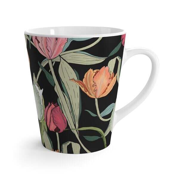 Tulips Latte Mug – Perfect Gift for Flower Lovers & Spring Celebrations - Image 3