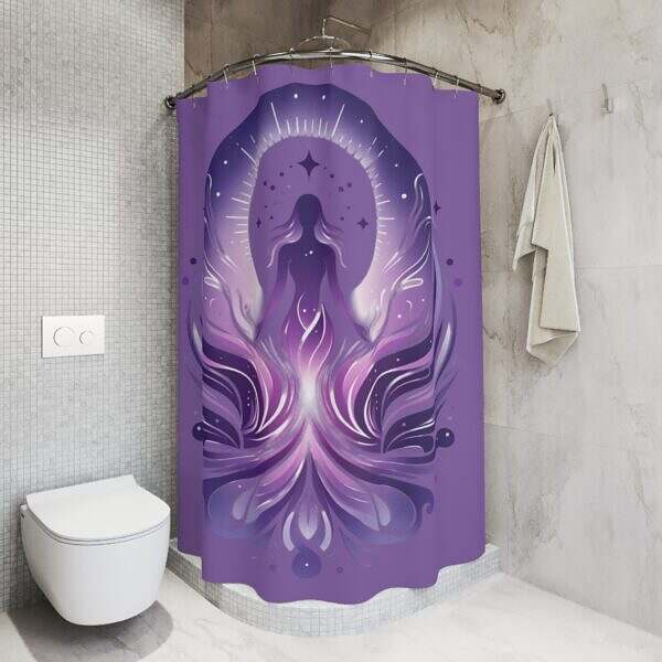 Talk With Colleen Signature Purple Shower Curtain - Image 5