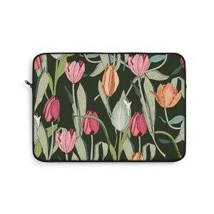 Tulip Floral Laptop Sleeve - Bright and Stylish Tech Accessory