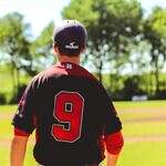 The nines in Tarot. Image of three baseball players one facing away where we see his number 9 on his jersey.