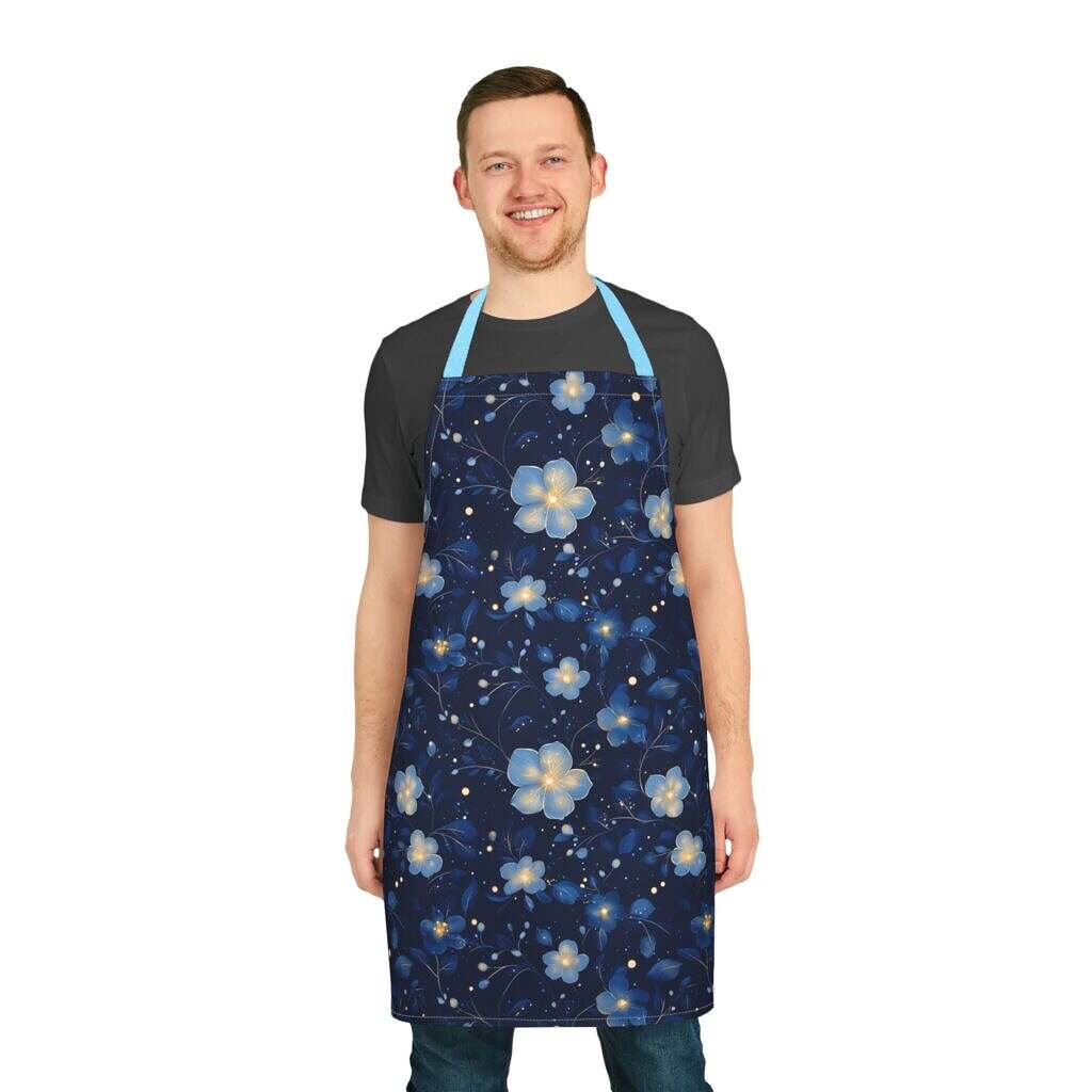 Blue flower Apron