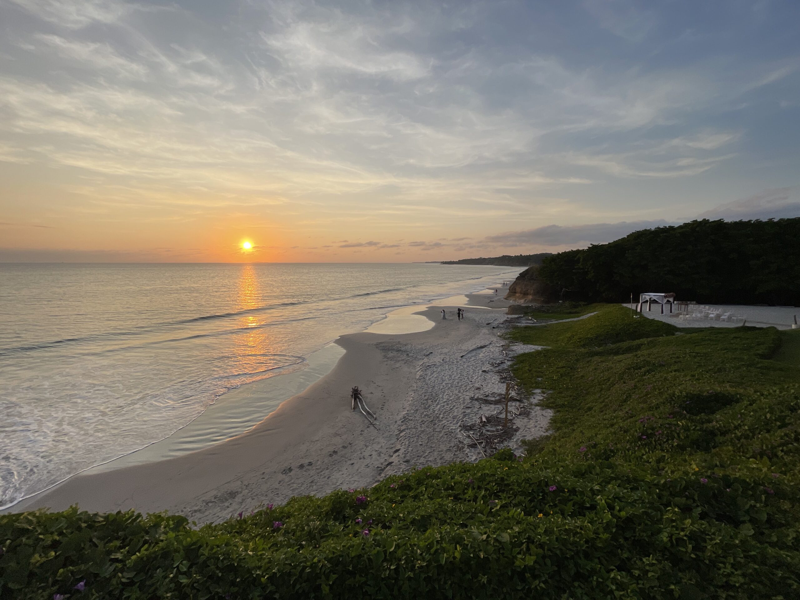 Image of the beach from author's daughters destination wedding.