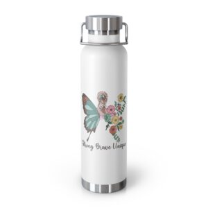 Strong Brave Unique Water Bottle &mdash; 22oz Insulated Stainless Steel