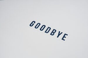 Image of the word goodbye