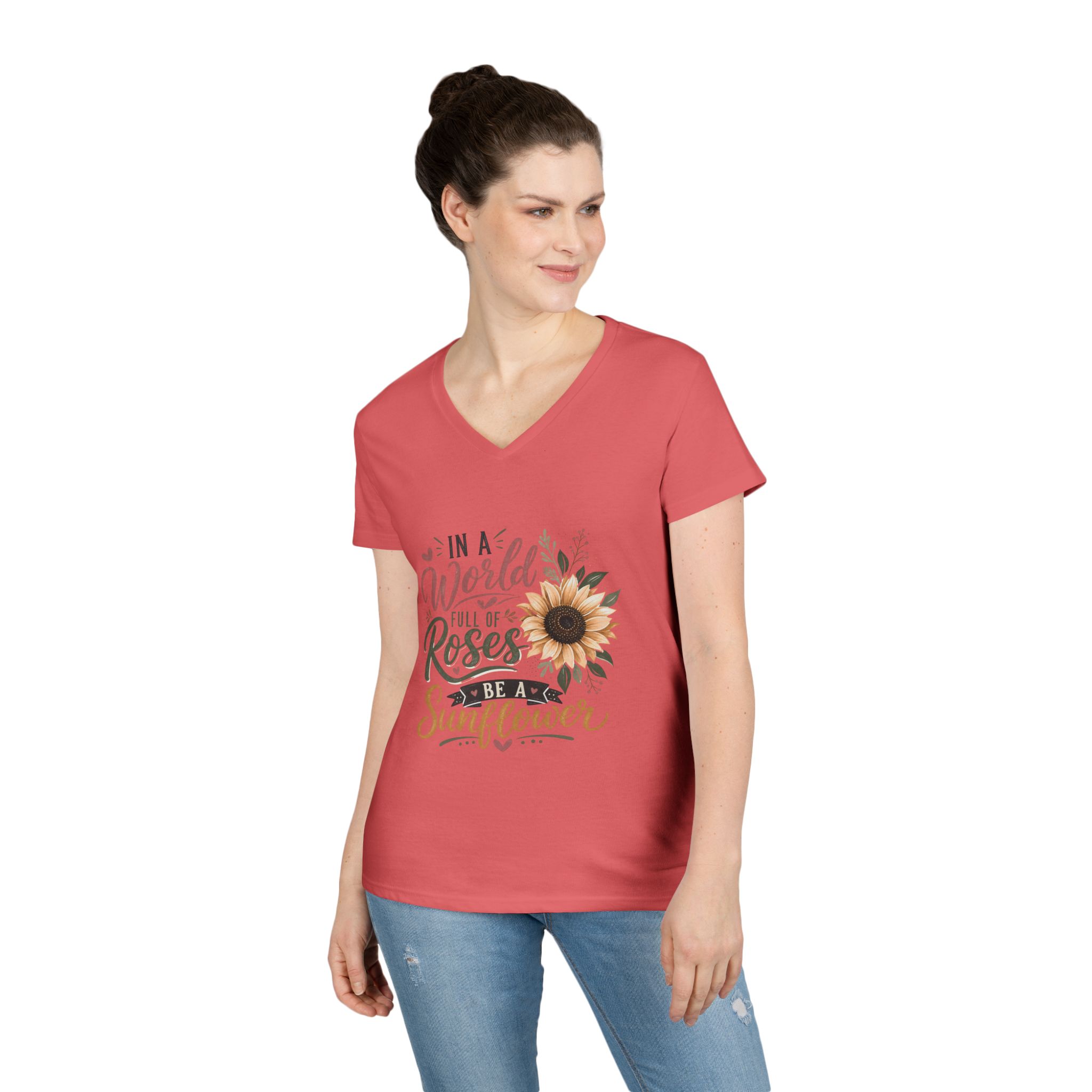 Copy of Happy Fall V-neck Shirts – V-Neck T-Shirt for Women - Image 6