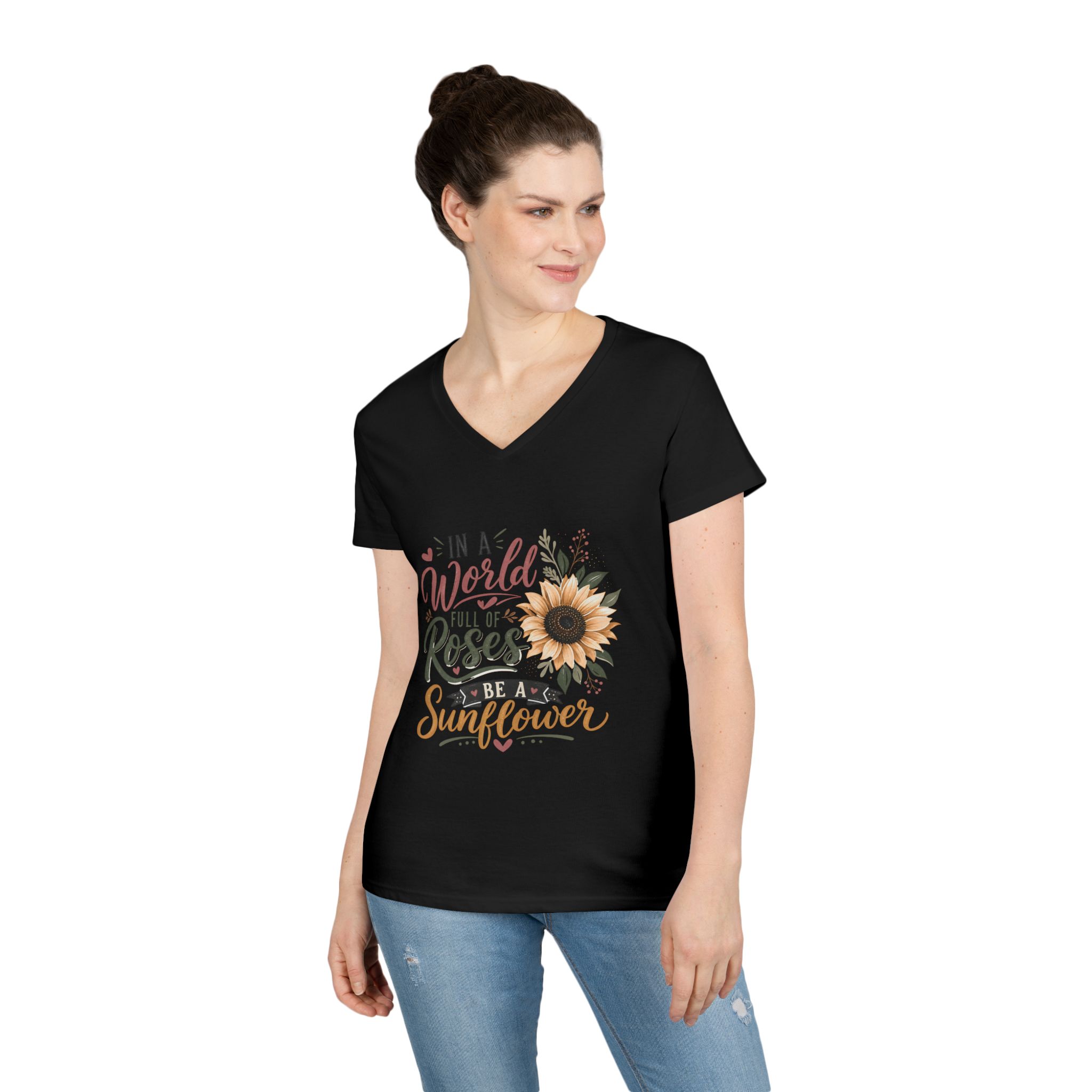 Copy of Happy Fall V-neck Shirts – V-Neck T-Shirt for Women - Image 9