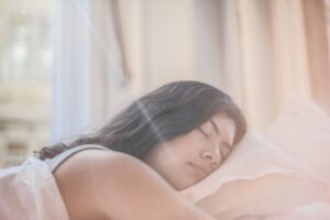 Image of a woman sleeping.