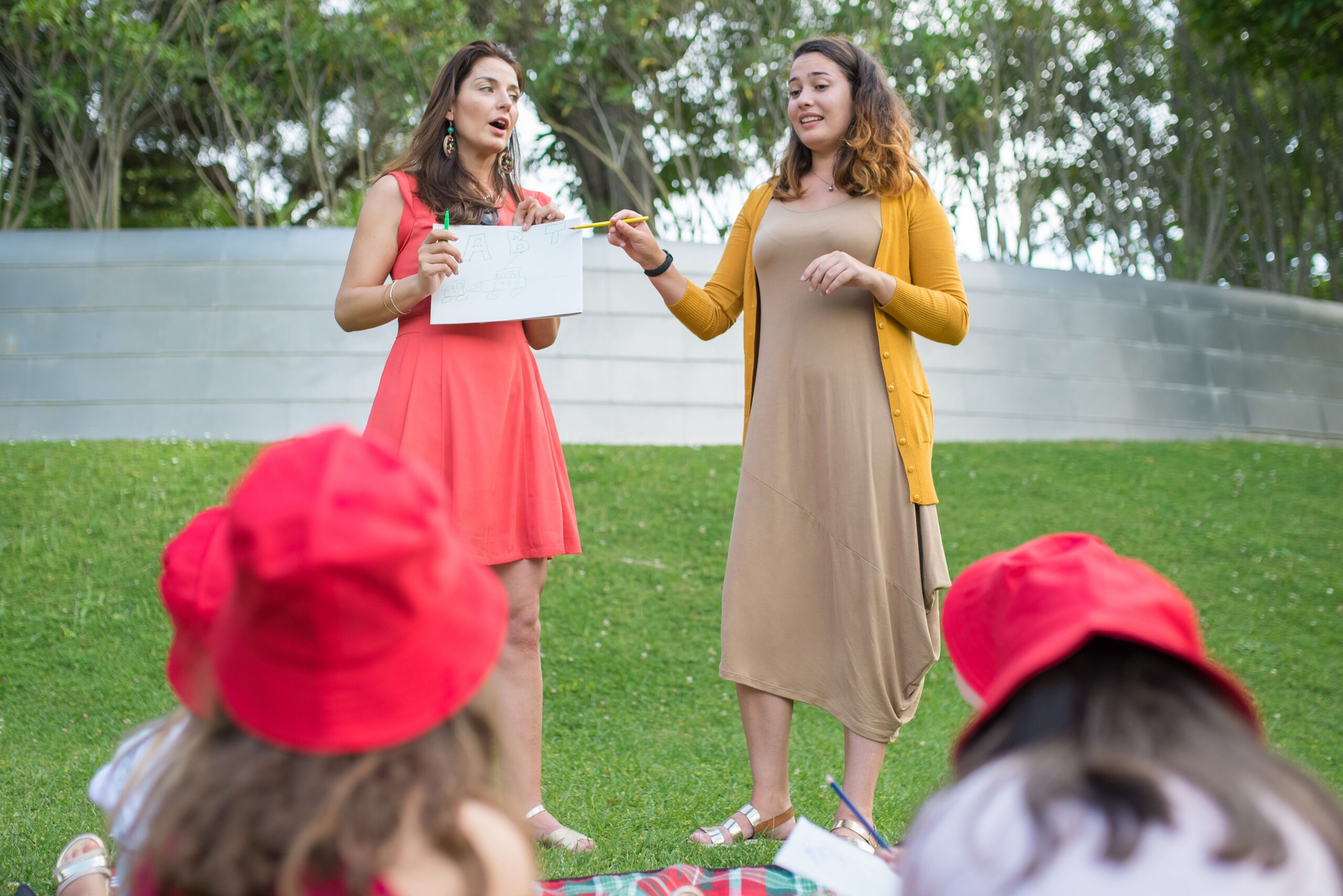 Two women facilitating a conversation.